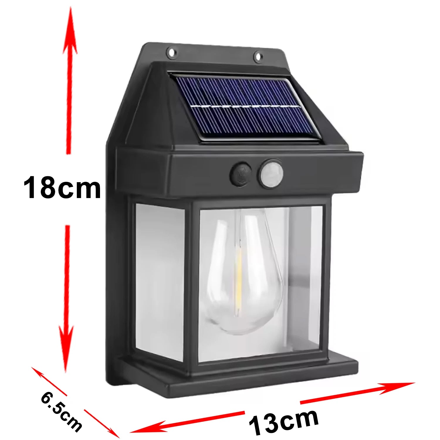 Outdoor Solar Wall Lamp Waterproof Tungsten Filament Lamp Induction Lamp Household Garden Wall Light Villa Lighting Night Light